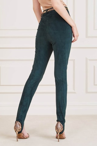 Pantalón de tubo de terciopelo - Verde oscuro