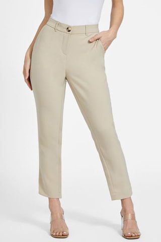 Pantalon regular 7/8 - Beige