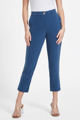 Pantalón regular fit 7/8 - Azul