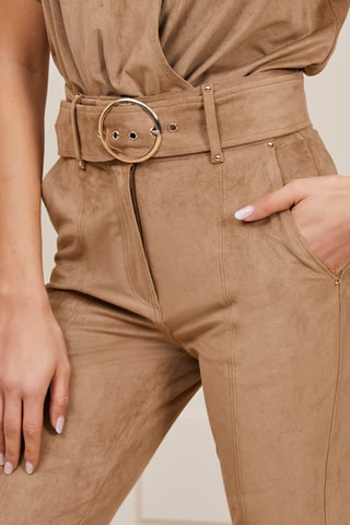 Pantalón regular fit - Beige