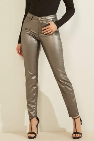 Pantalón skinny fit de tiro alto 1981 - Caqui