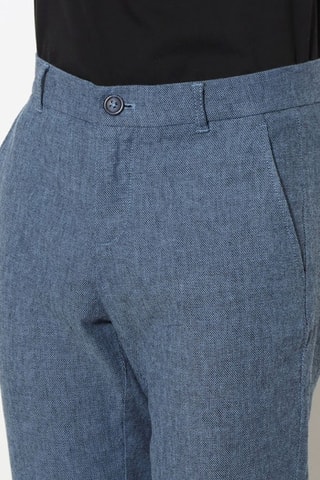 Pantalon en lin Myron - Bleu cobalt