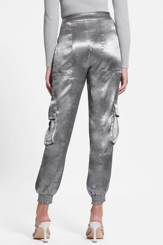 Pantalón cargo de tiro alto Soundwave - Plateado