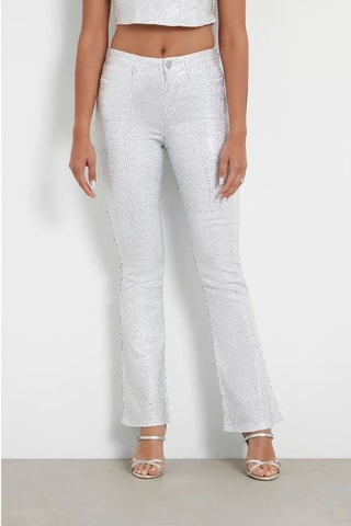 Pantalon flare 1981 - Blanc