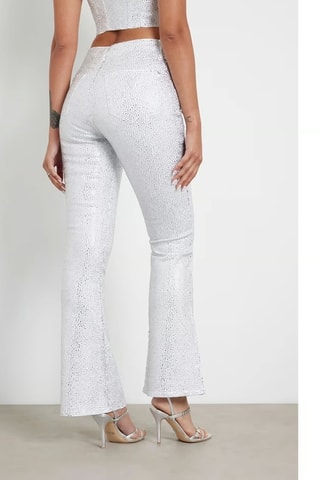 Pantalon flare 1981 - Blanc