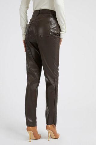 Pantalón recto de tiro alto - Negro