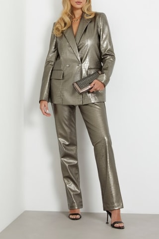 Pantalón regular fit Ambra - Plateado