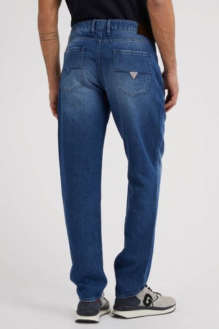 Jean regular en lin - Bleu