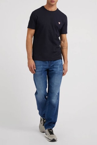 Jean regular en lin - Bleu