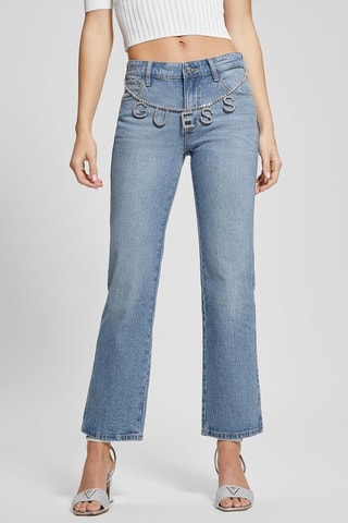 Calças de ganga straight Elysian - Azul-claro