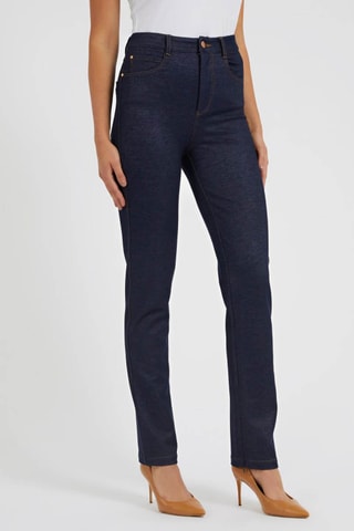 Vaquero slim fit de tiro alto - Azul oscuro