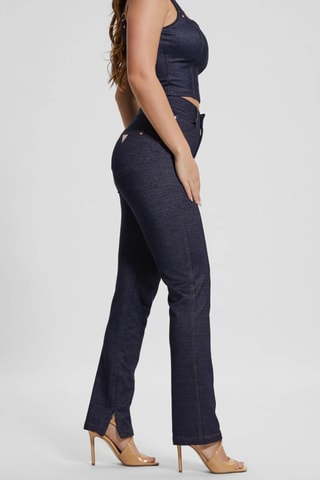 Vaquero slim fit de tiro alto - Azul oscuro