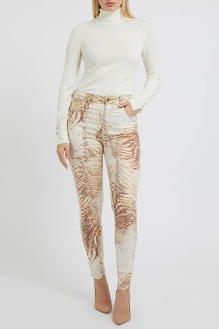 Vaquero skinny fit de tiro alto - Beige