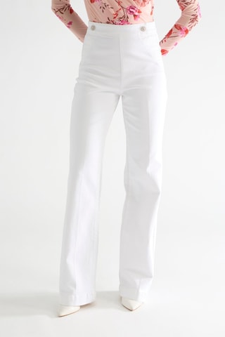 Vaquero flare de tiro alto Farah - Blanco