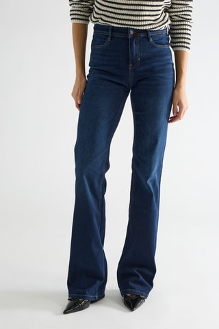 Vaquero bootcut de tiro alto Fenice Boo - Azul marino