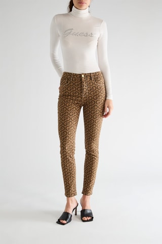 Jean skinny taille haute Tama - Camel et marron