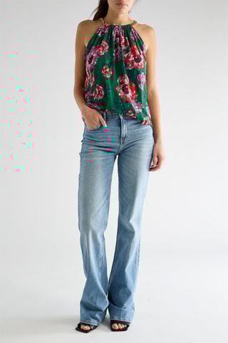 Vaquero bootcut de tiro alto Fenice - Celeste