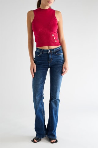 Vaquero skinny fit de tiro alto Fenice - Azul oscuro