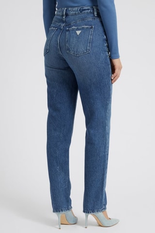 Jean mom taille haute - Bleu
