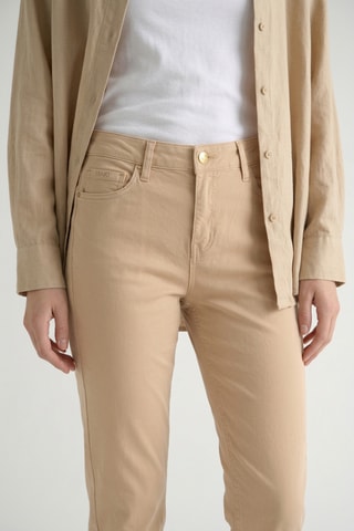 Jean skinny taille haute - Beige