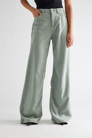 Jean tauille haute Bellflower - Vert clair