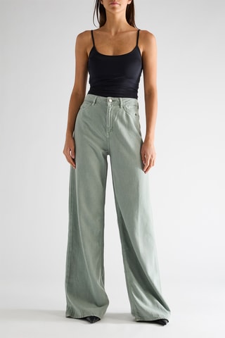 Jean tauille haute Bellflower - Vert clair