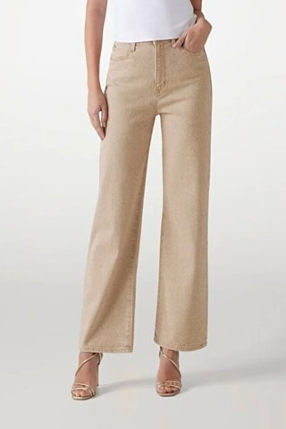 Calças de ganga wide legs The spirng bling - Bege