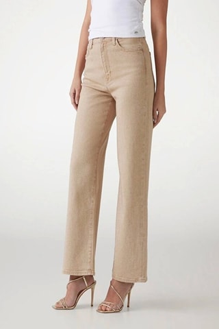 Calças de ganga wide legs The spirng bling - Bege