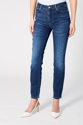 Vaquero skinny fit de tiro alto - Azul marino