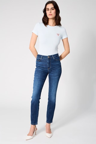 Vaquero skinny fit de tiro alto - Azul marino