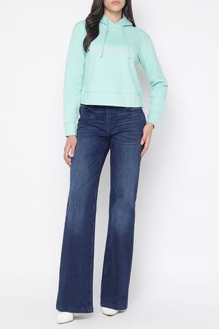 Calças de ganga skinny cintura subida - Azul-escuro