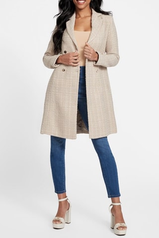 Abrigo de tweed - Beige