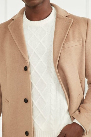 Manteau en laine Camel