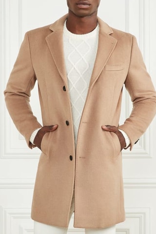 Manteau en laine Camel