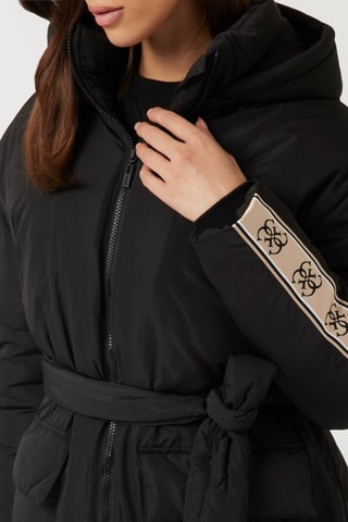 Chaqueta con capucha 4g Long - Negro