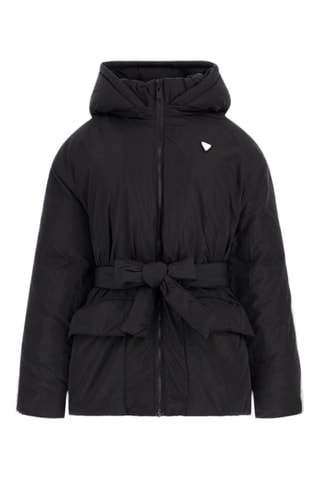 Chaqueta con capucha 4g Long - Negro