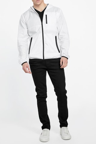 Corta-vento com capuz - Branco