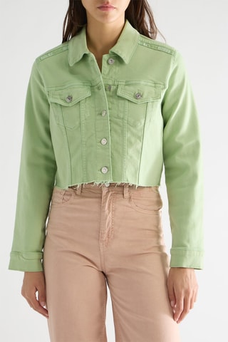 Chaqueta corta vaquera Zaira - Verde claro