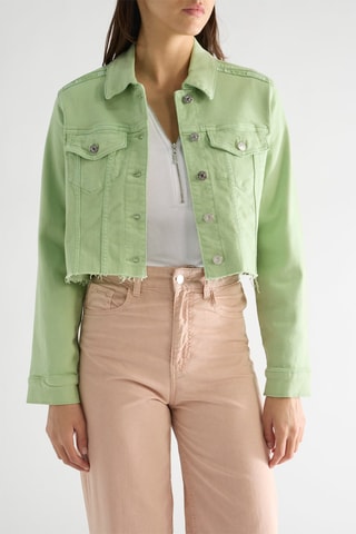 Chaqueta corta vaquera Zaira - Verde claro