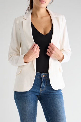 Chaqueta de lino Jenny - Blanco