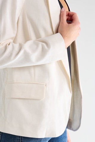 Chaqueta de lino Jenny - Blanco