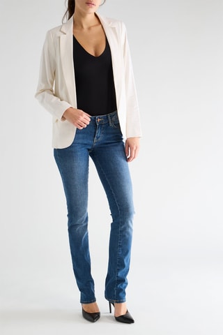 Chaqueta de lino Jenny - Blanco