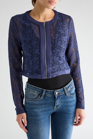 Chaqueta de encaje Terry - Azul marino