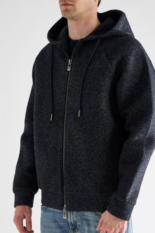 Veste polaire à capuche - Bleu marine