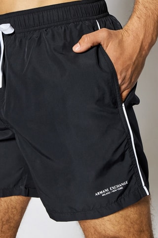 Bañador corto - Negro y blanco