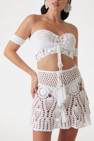 Crop top bustier - Blanc