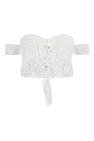 Crop top bustier - Blanc