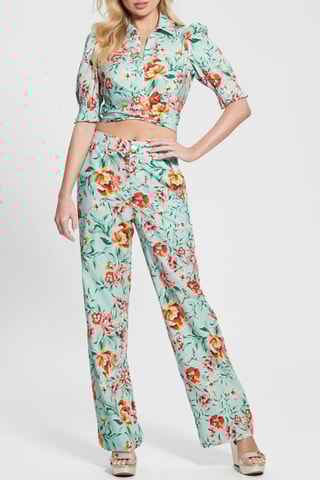 Crop top anudado Adele - Verde claro