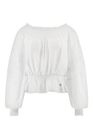 Top bi-matéria Audrey - Branco