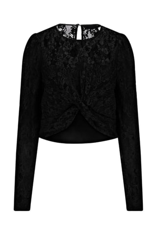 Crop top em renda Ariel - Preto